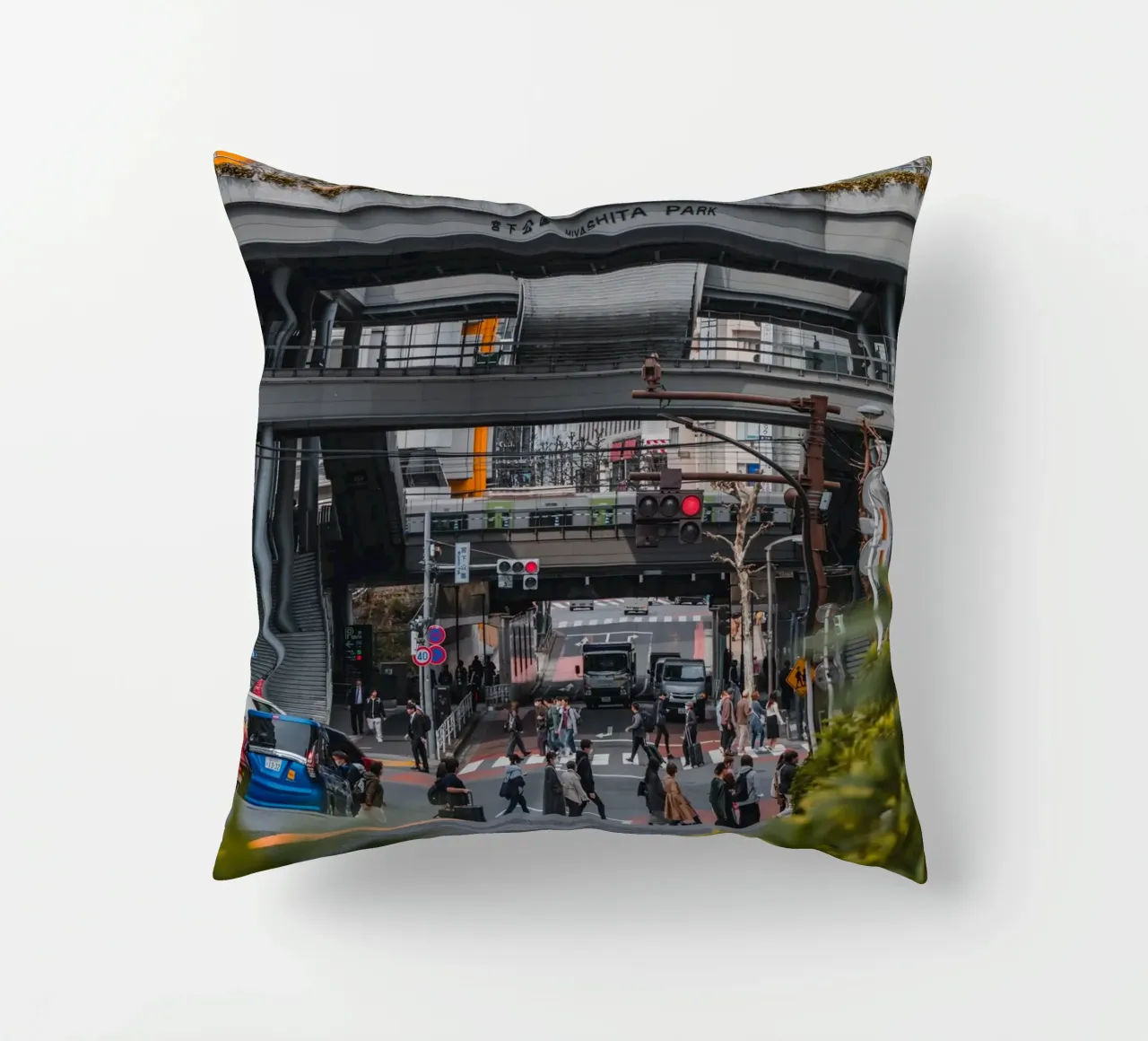 Strati di Tokyo cuscino da Marcel Bisig
