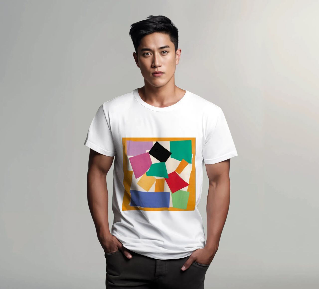 forme geometriche quadrato rettangolo t-shirt da sazkia art