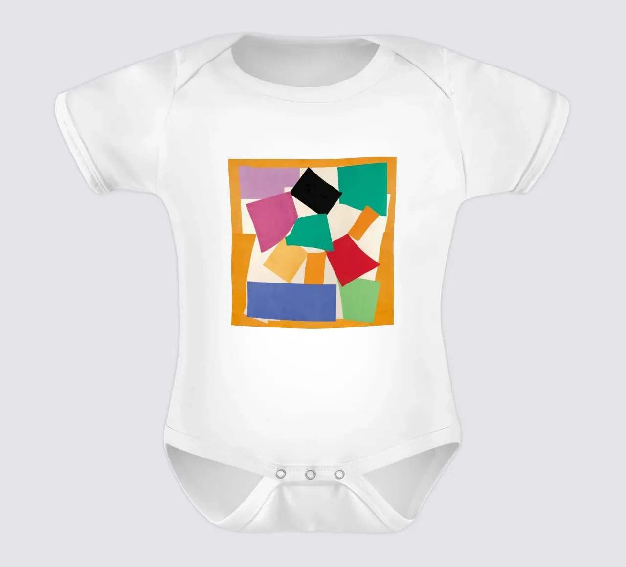 geometrische vormen vierkant rechthoek babyrompertje korte mouwen van sazkia art