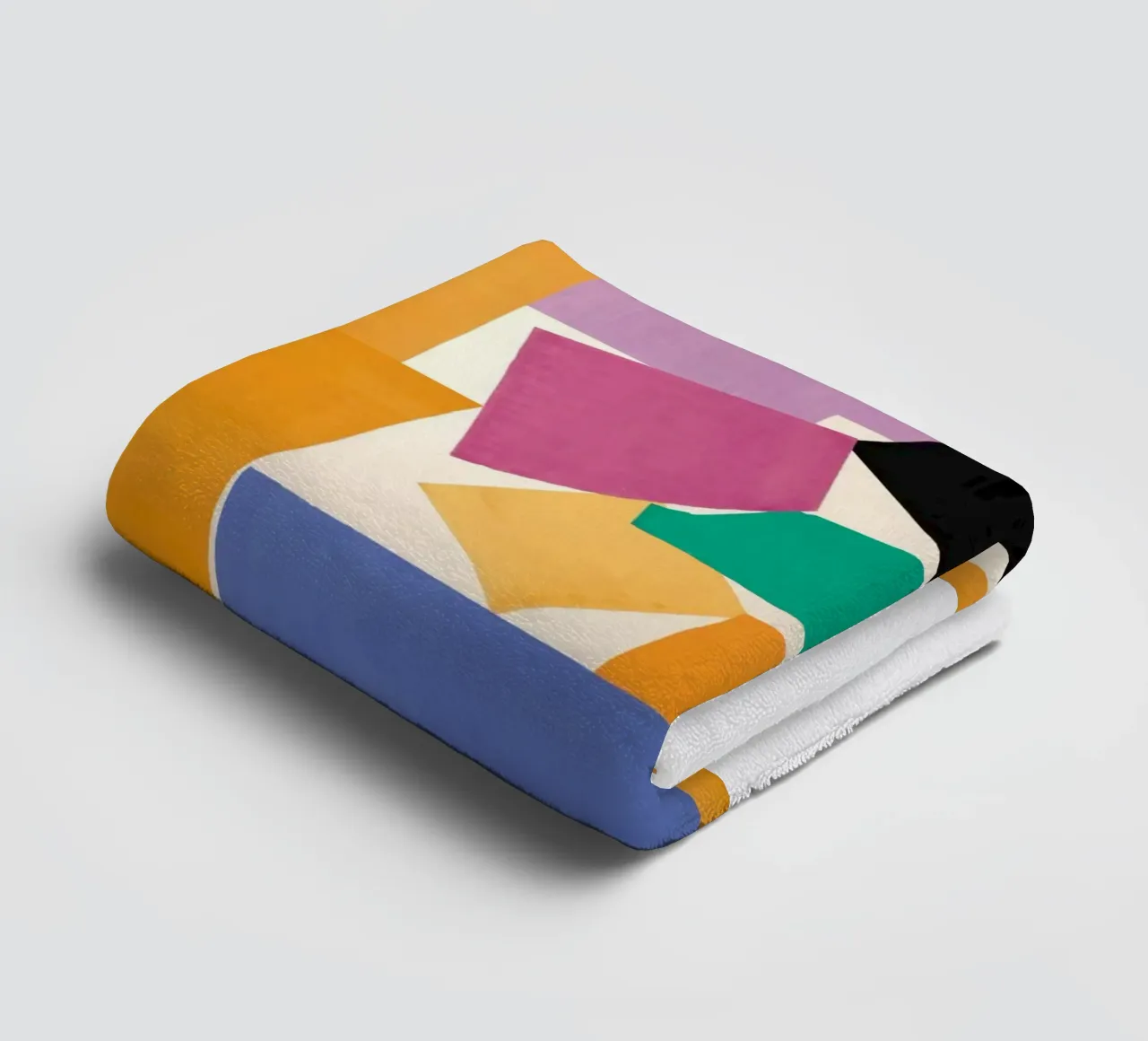 geometric shapes square rectangle towel by sazkia art