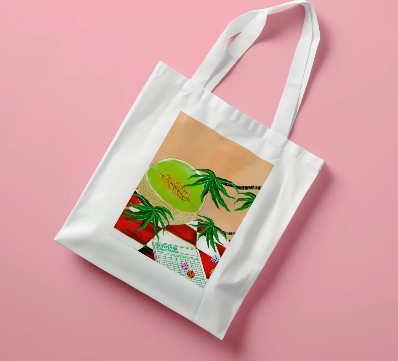 Kniffel borsa in juta da Eva Wünsch