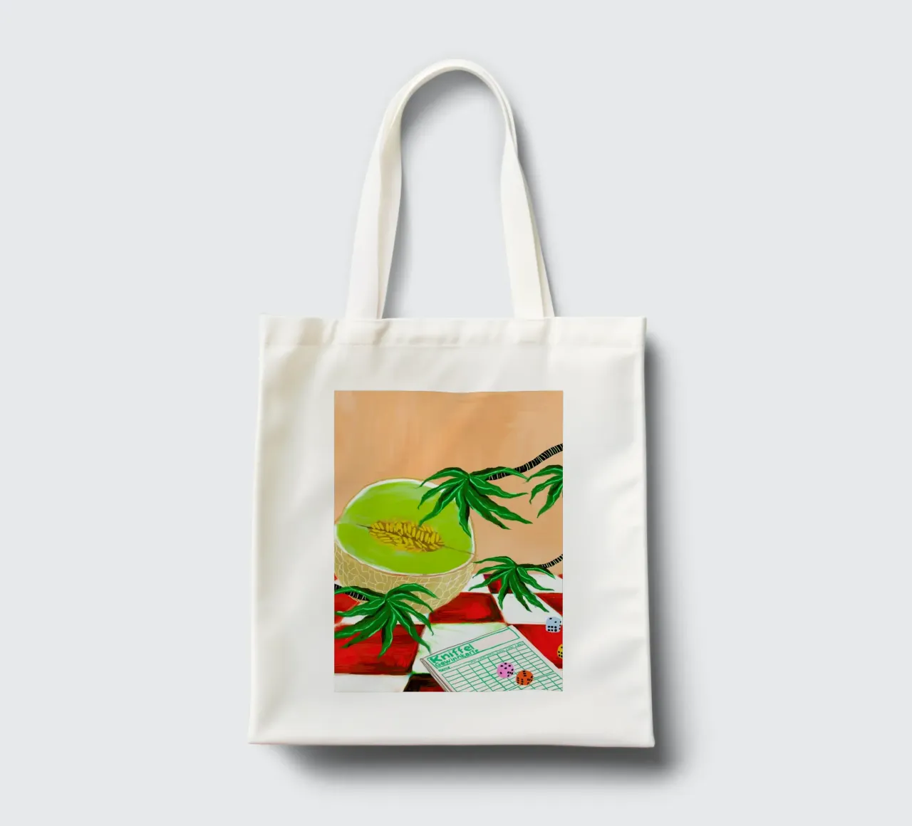 Kniffel borsa in juta da Eva Wünsch