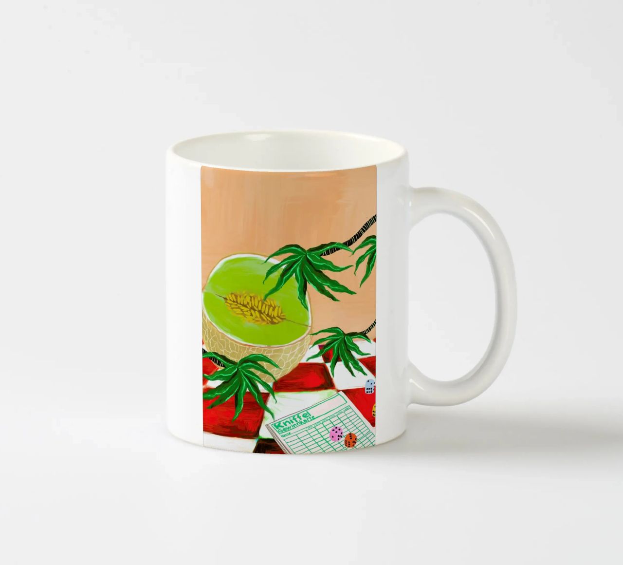 Kniffel tazza in ceramica da Eva Wünsch