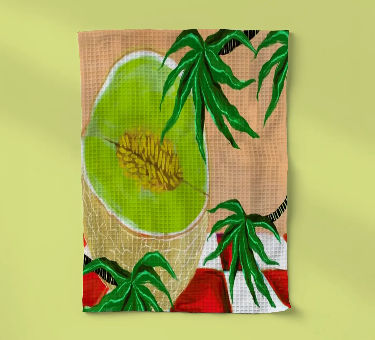Kniffel tea towel by Eva Wünsch