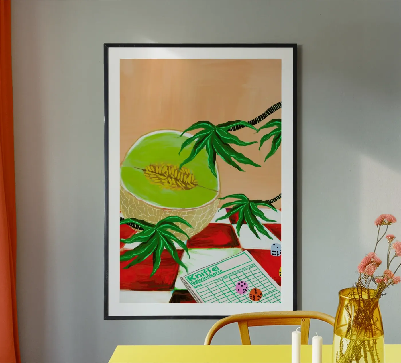 Kniffel poster by Eva Wünsch