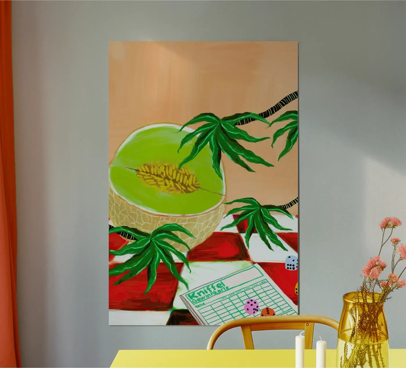 Kniffel poster by Eva Wünsch