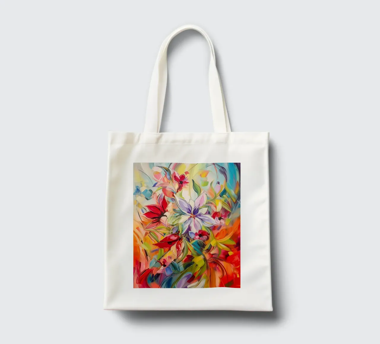 Fiori dai colori selvaggi borsa in juta da Imagine