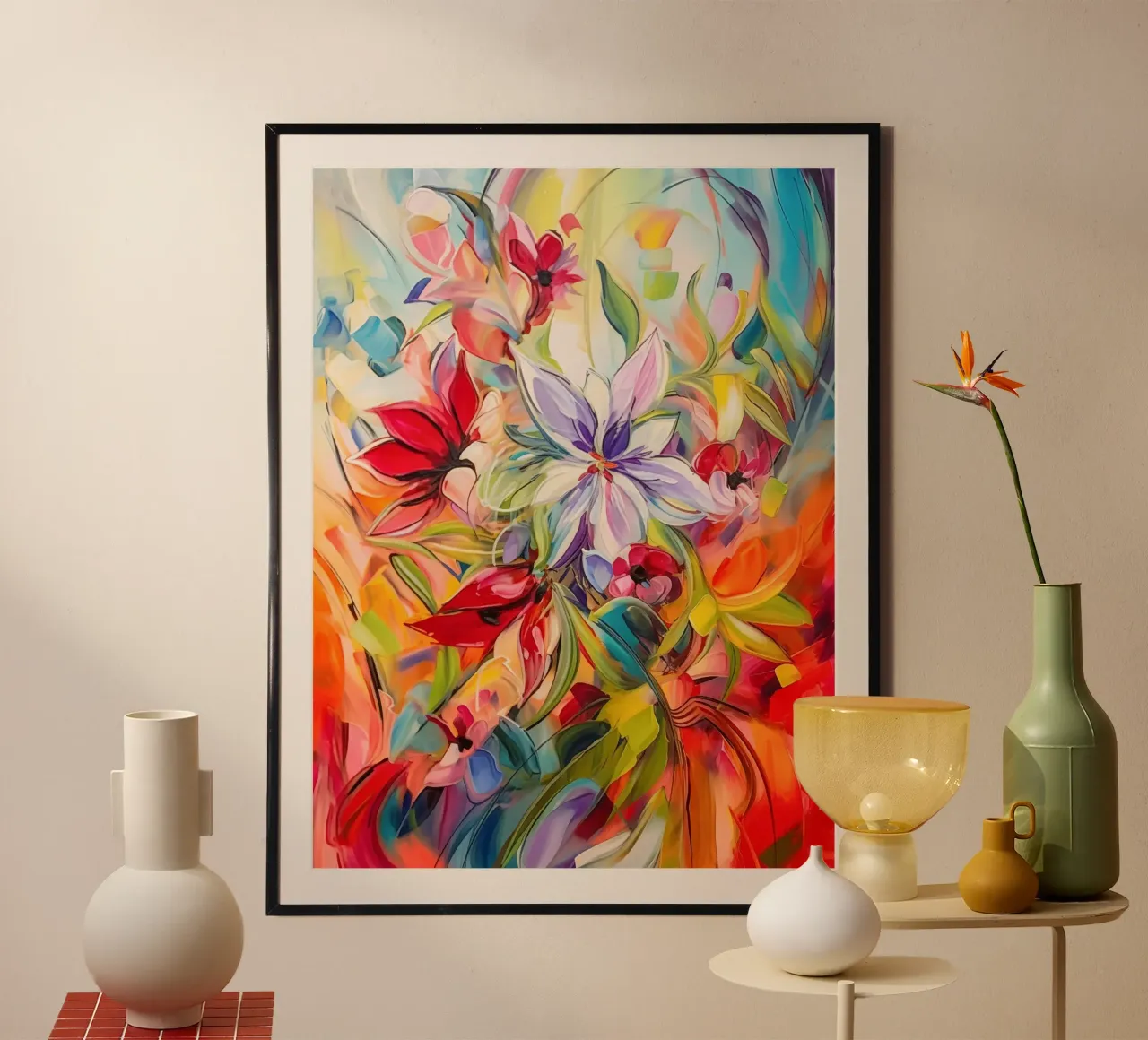 Fiori dai colori selvaggi poster da Imagine