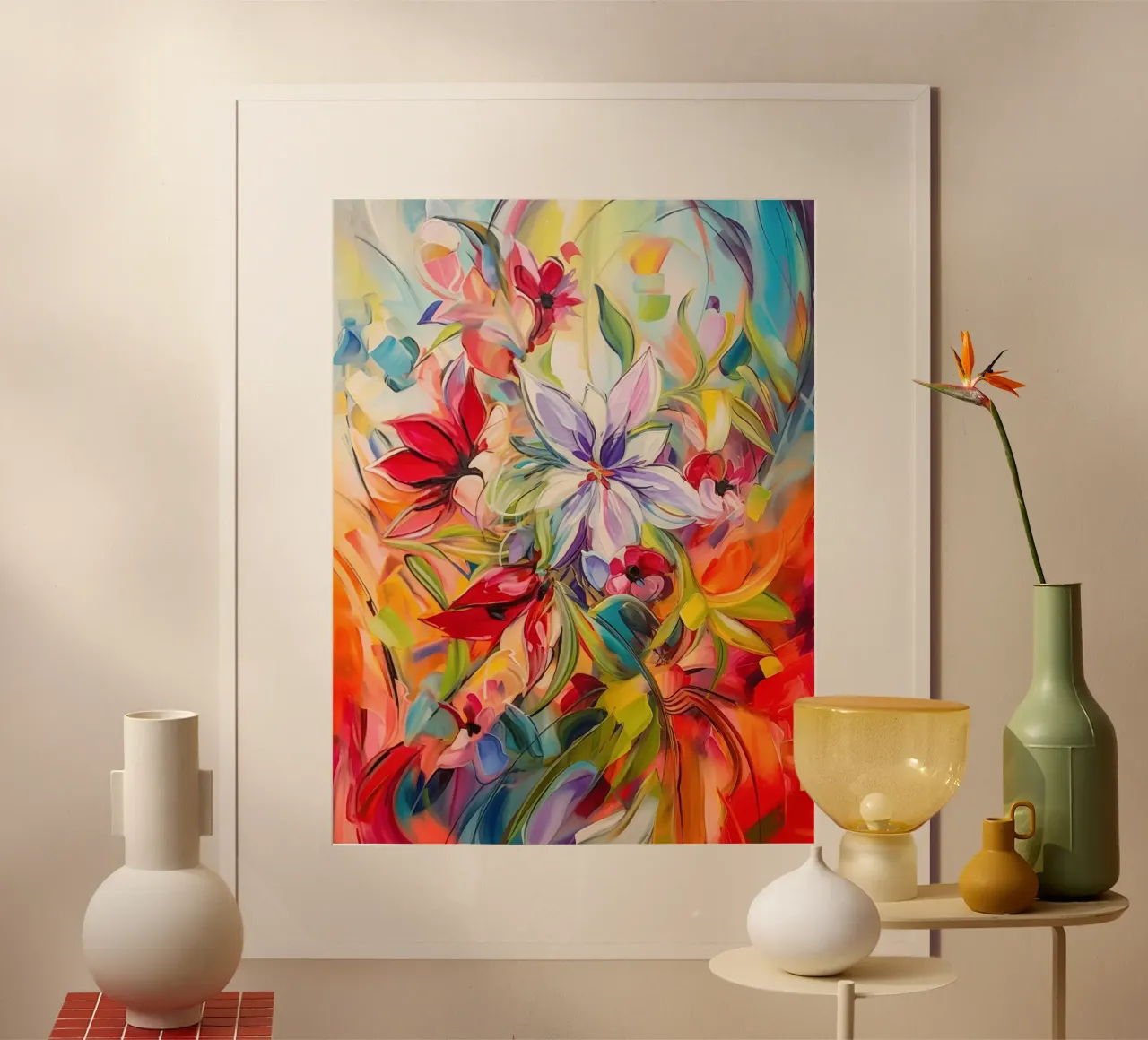 Fiori dai colori selvaggi poster da Imagine