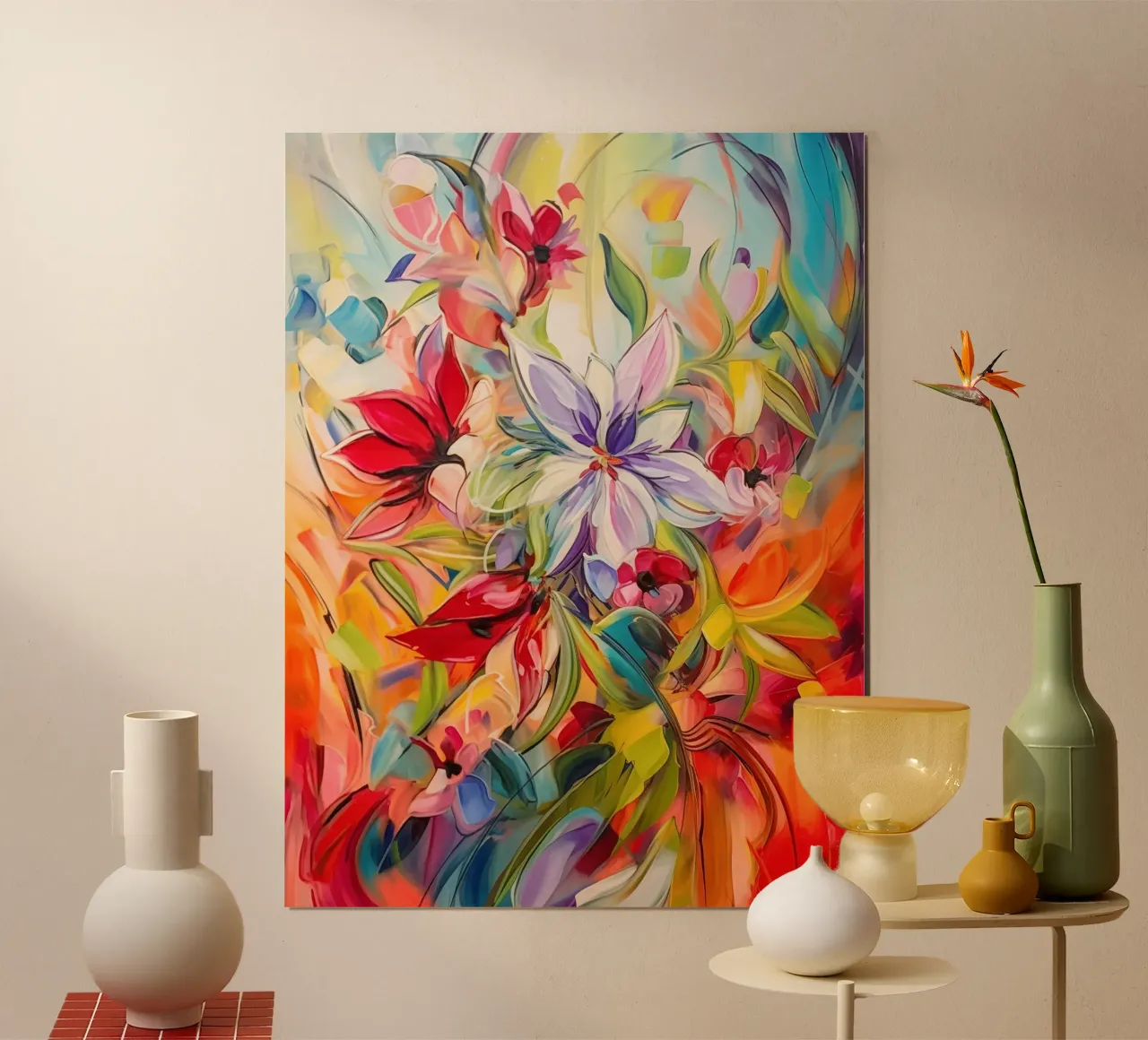 Fiori dai colori selvaggi poster da Imagine