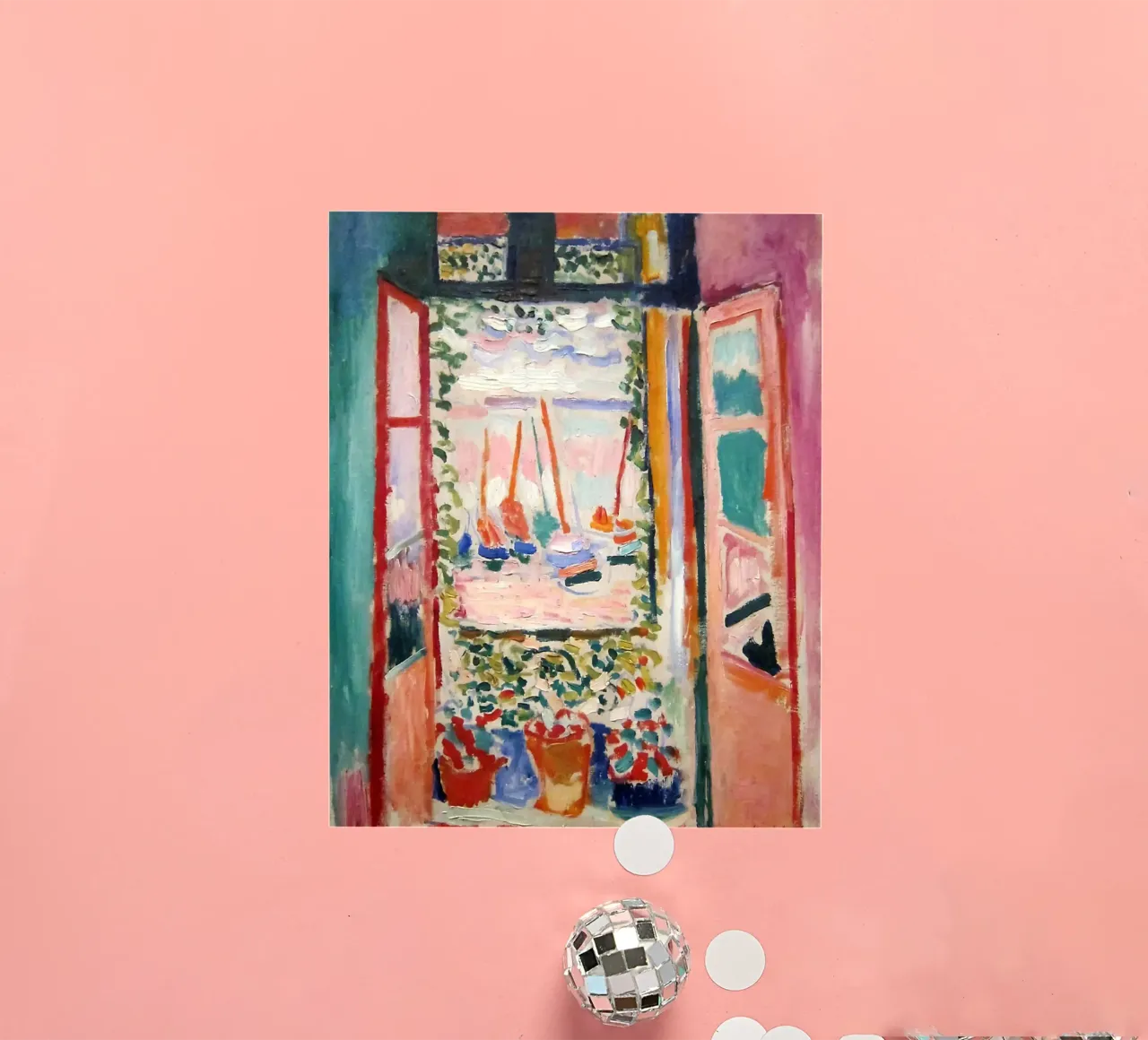 depicting the view from an open window sticker by sazkia art