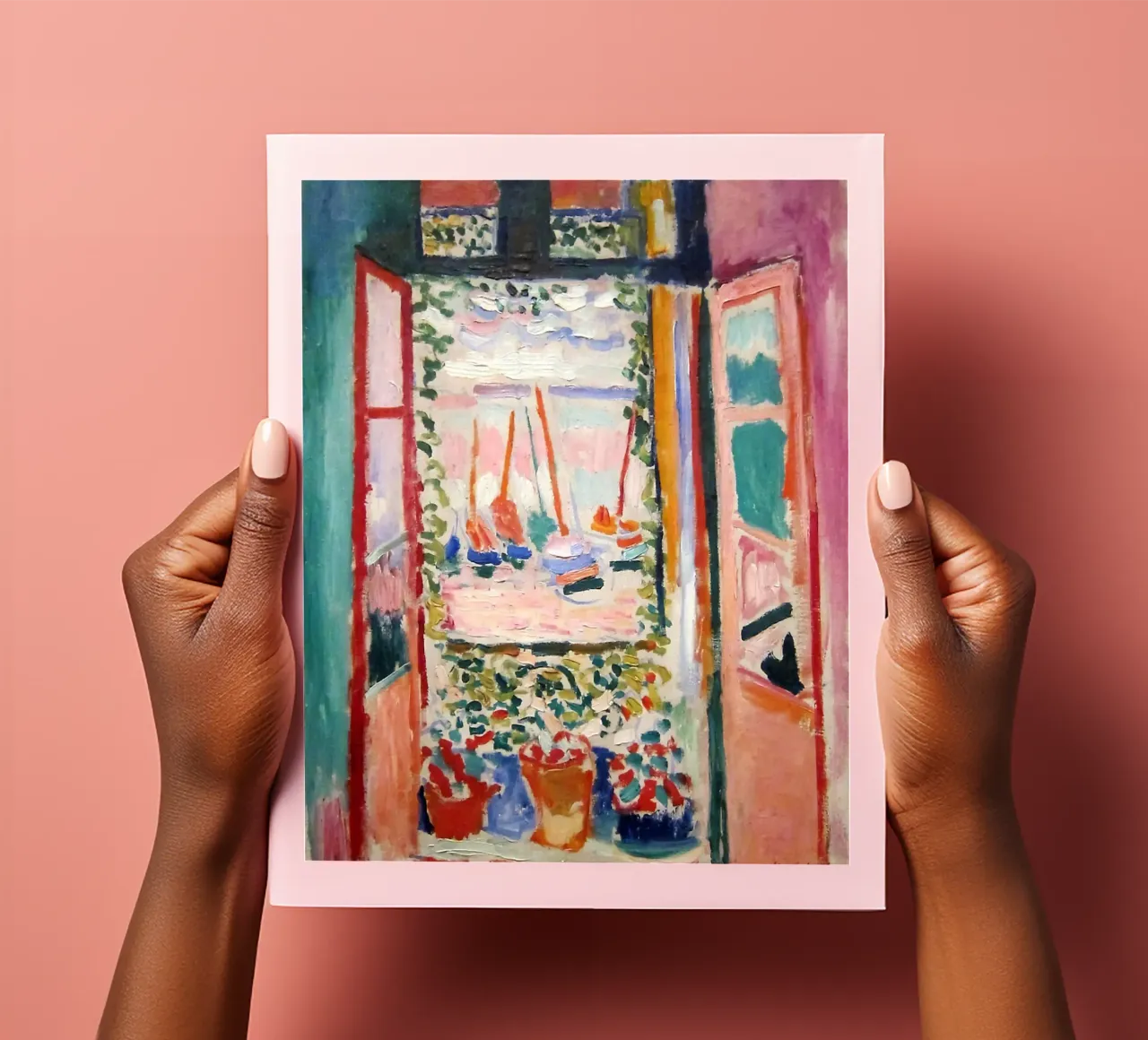 depicting the view from an open window sticker sheet by sazkia art