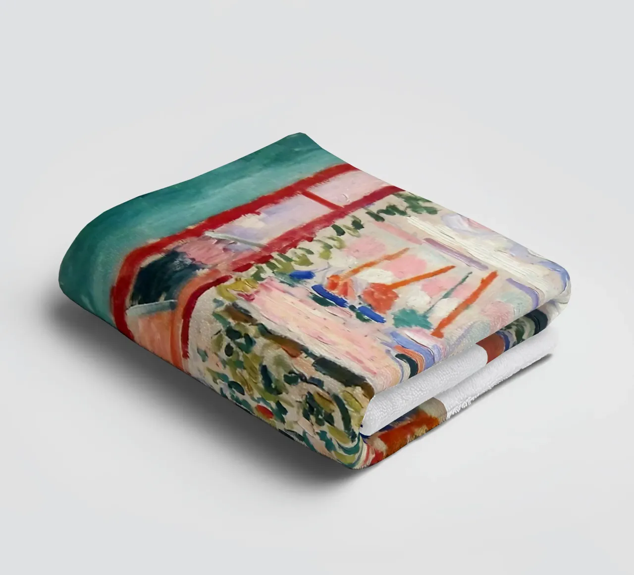 représentant la vue d'une fenêtre ouverte serviette de bain de sazkia art