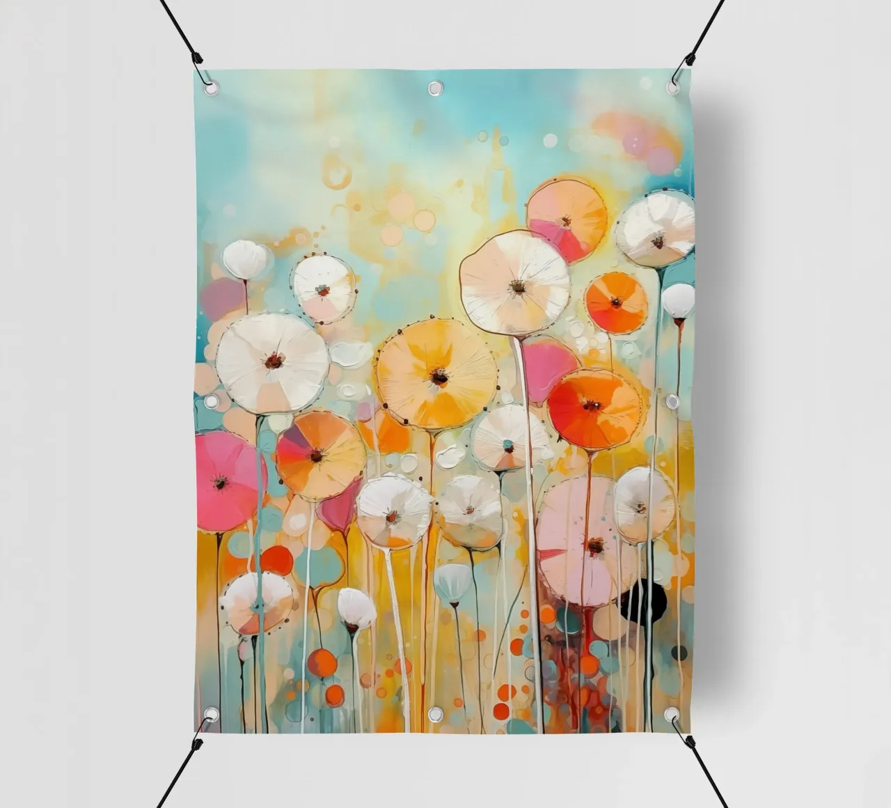 Fiori astratti telo in pvc da Imagine