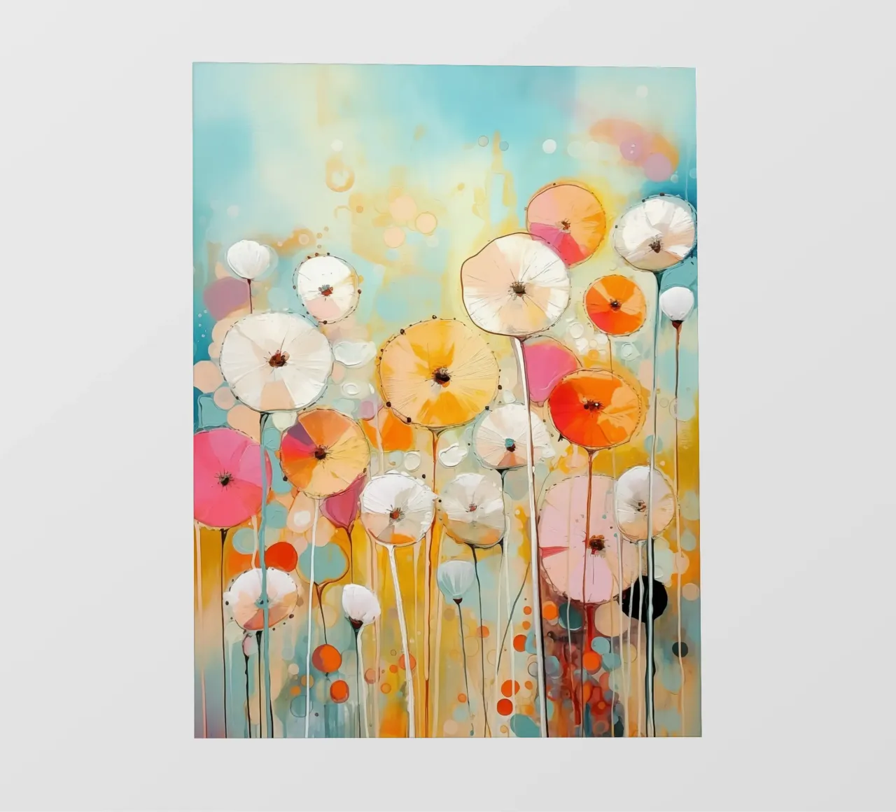 Fiori astratti telo in pvc da Imagine