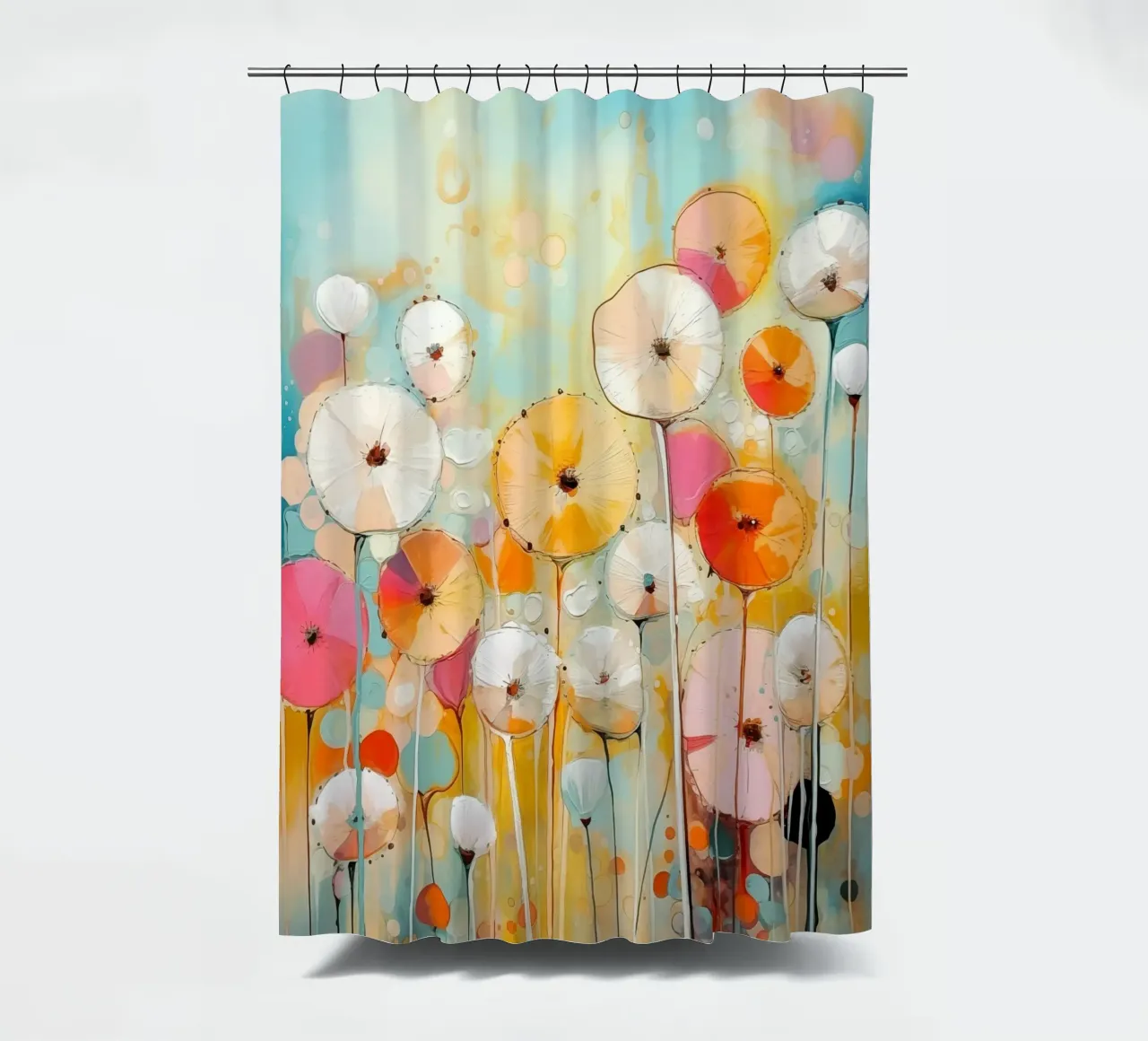 Fleurs abstraites rideau de douche de Imagine