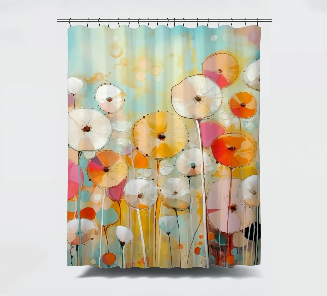 Fleurs abstraites rideau de douche de Imagine