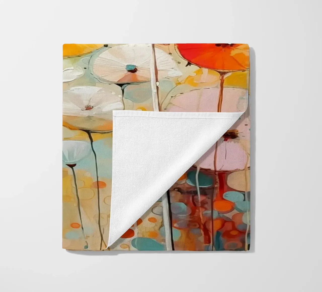 Flowers abstract beach towel by Imagine