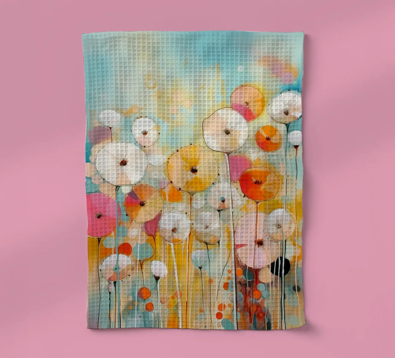 Fiori astratti canovaccio da cucina da Imagine