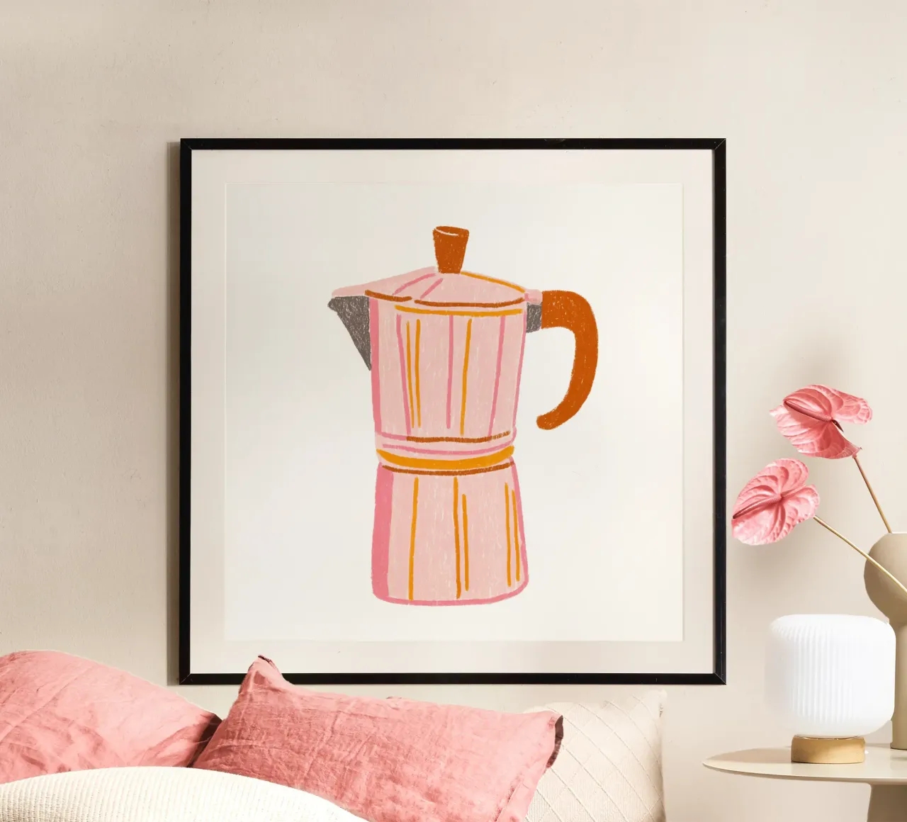 Per gli amanti del caffè poster con telaio in plastica da HookASmile