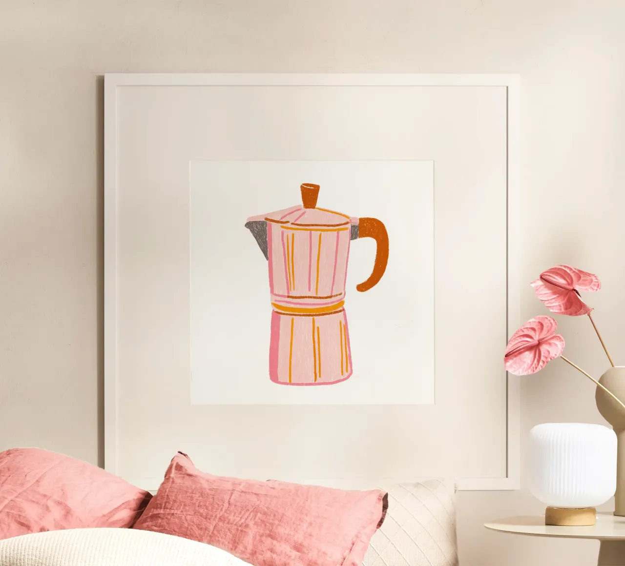 Per gli amanti del caffè poster con telaio in plastica da HookASmile