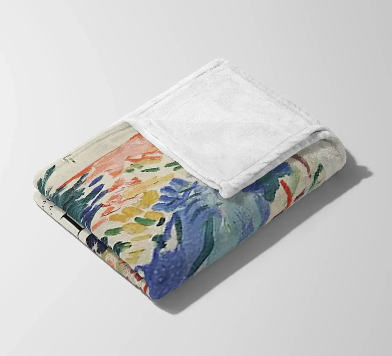 paesaggio alberi pennellate natura coperta in pile da sazkia art