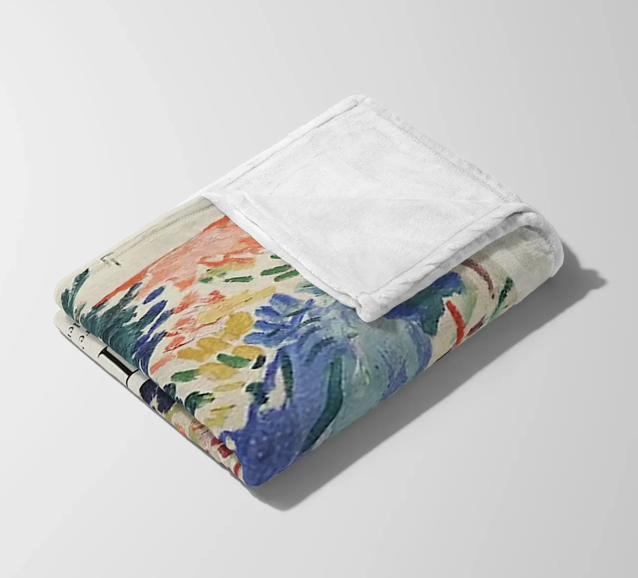 paesaggio alberi pennellate natura coperta in pile da sazkia art