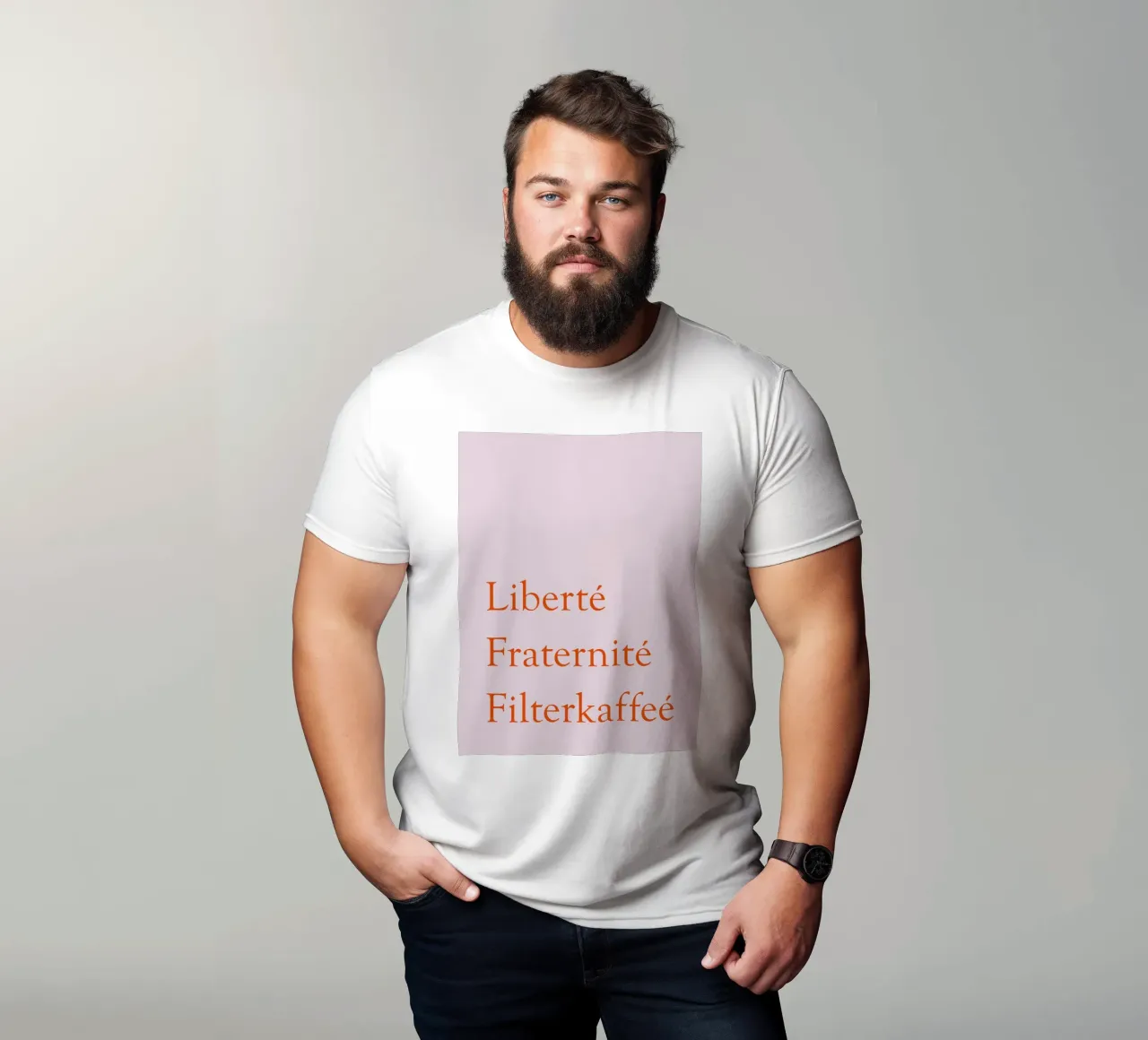 Liberté Fraternité Filterkaffeé t-shirt da Typo Designs