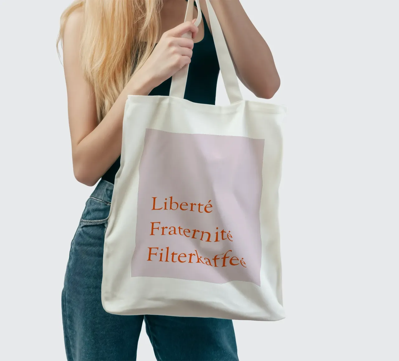 Liberté Fraternité Filterkaffeé borsa in juta da Typo Designs