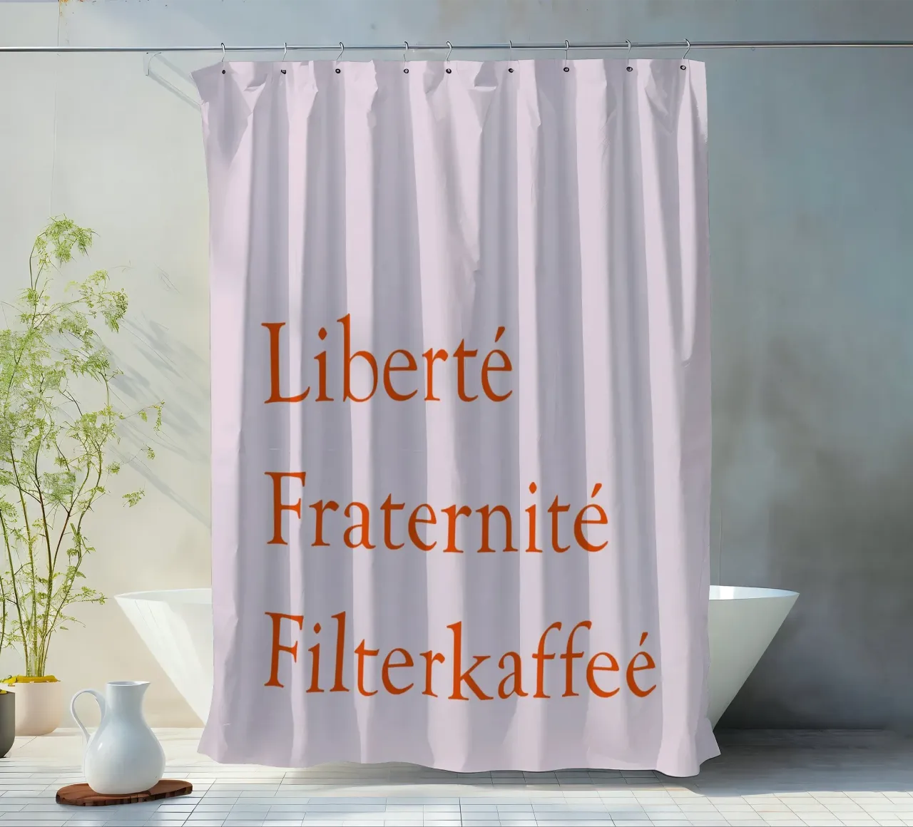 Liberté Fraternité Filterkaffeé tenda da doccia da Typo Designs
