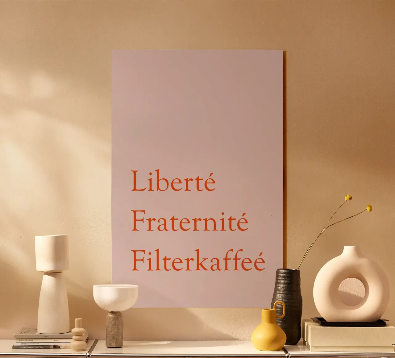 Liberté Fraternité Filterkaffeé metacrilato de Typo Designs