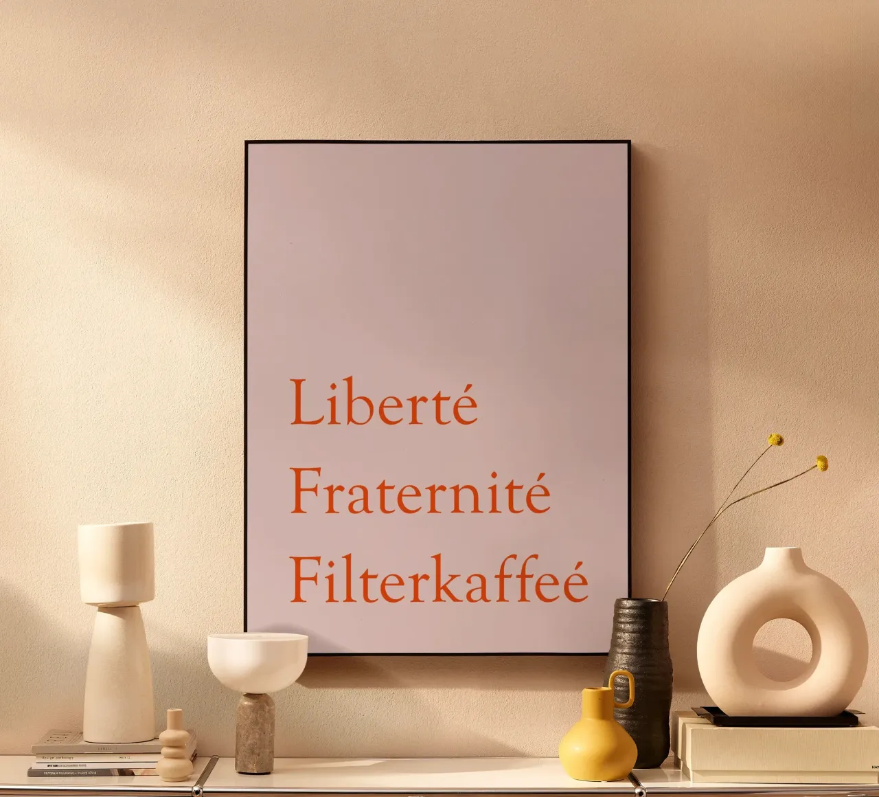 Liberté Fraternité Filterkaffeé alluminio dibond da Typo Designs