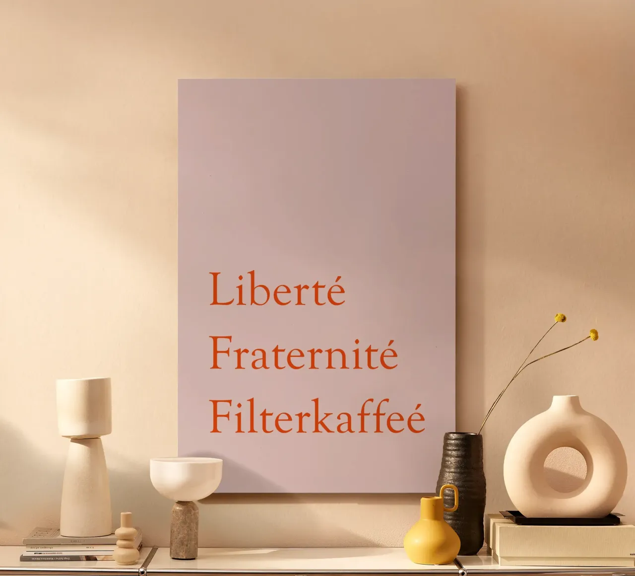 Liberté Fraternité Filterkaffeé alluminio dibond da Typo Designs