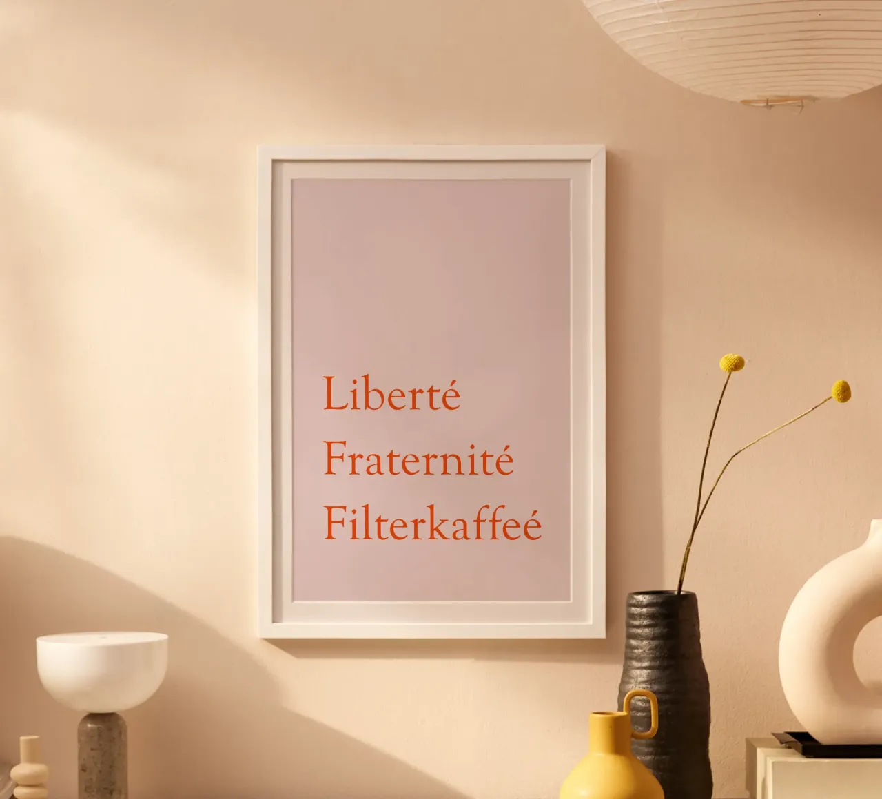 Liberté Fraternité Filterkaffeé carta hahnemühle da Typo Designs
