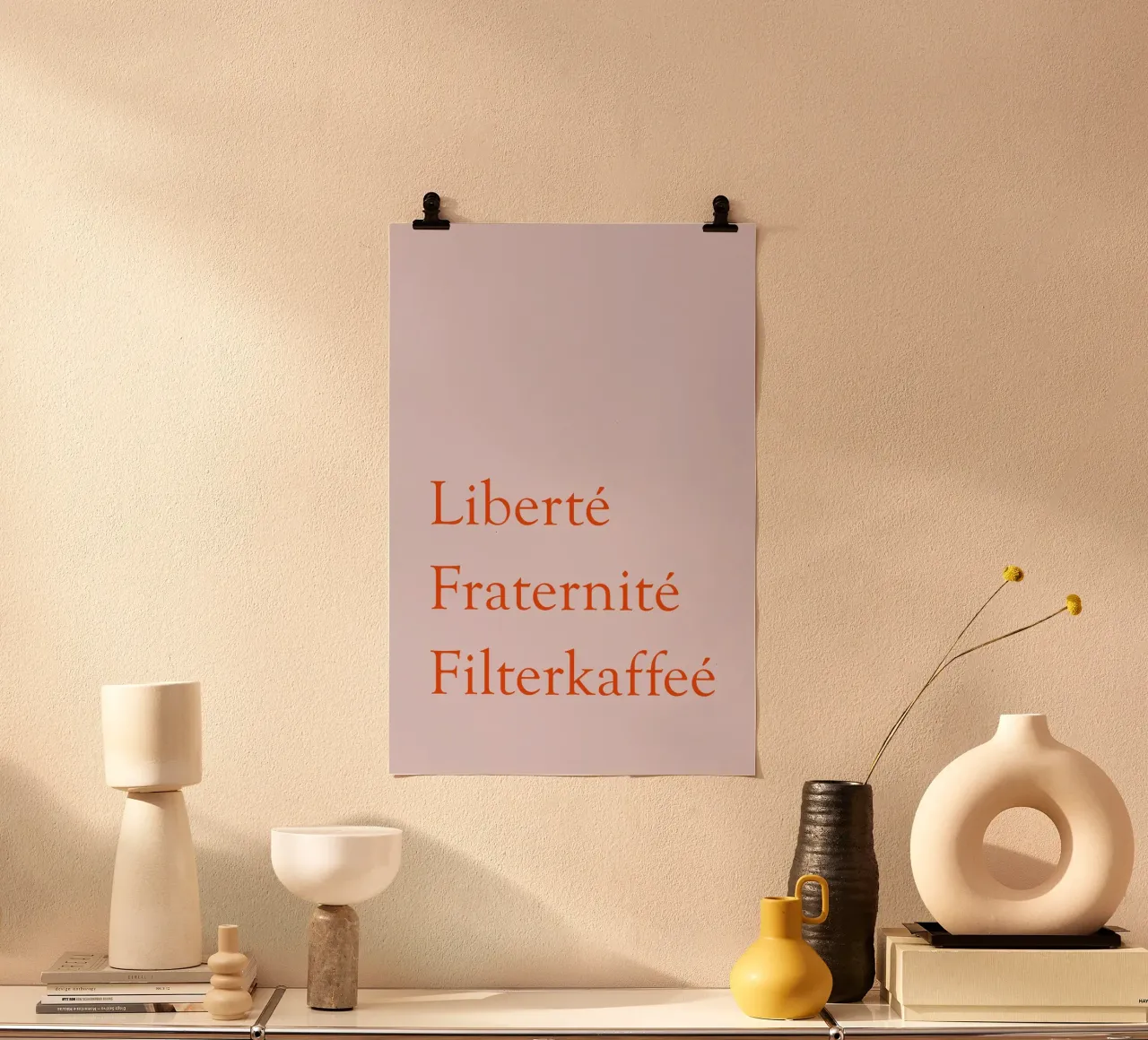 Liberté Fraternité Filterkaffeé carta hahnemühle da Typo Designs