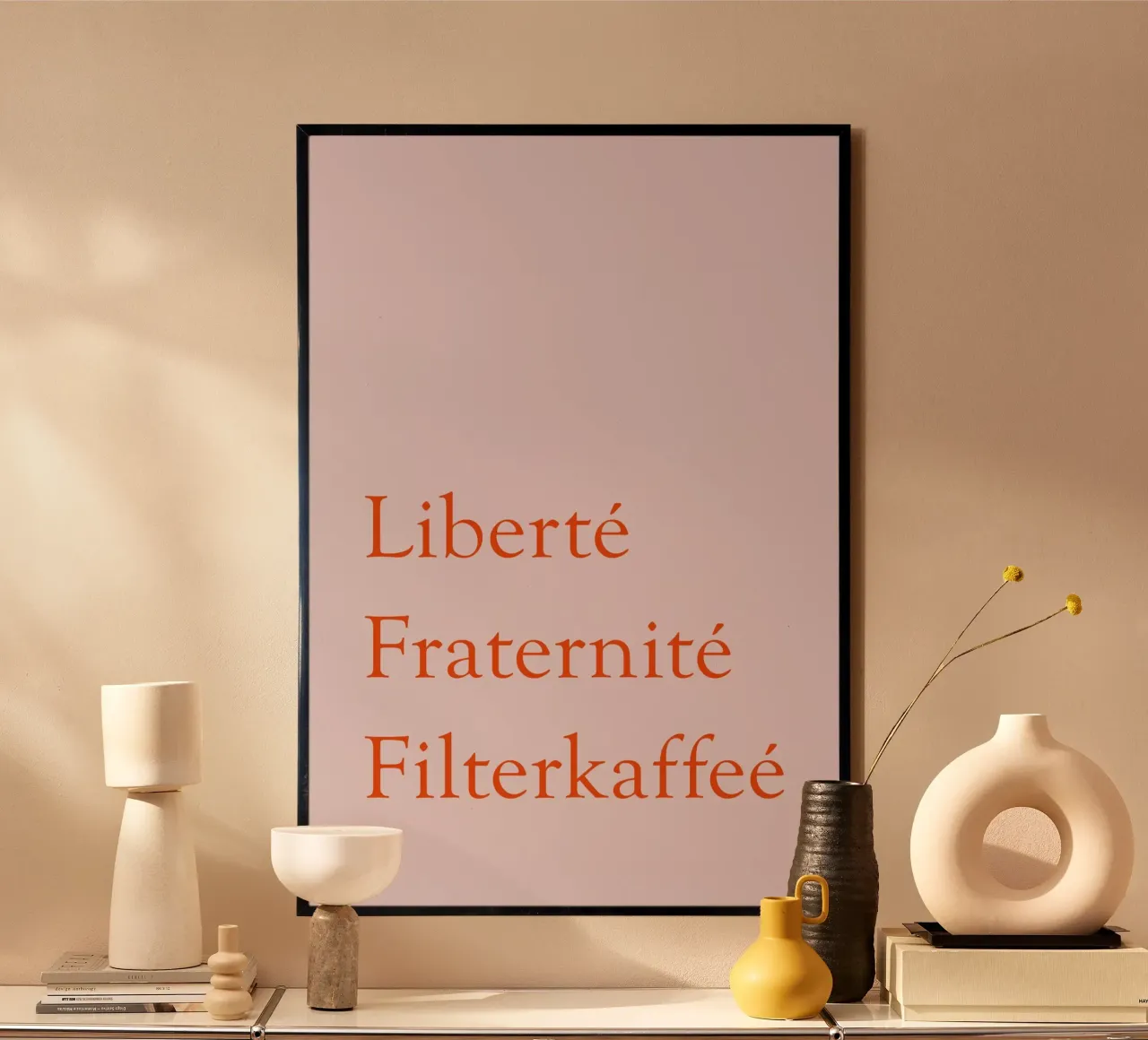 Liberté Fraternité Filterkaffeé carta hahnemühle da Typo Designs