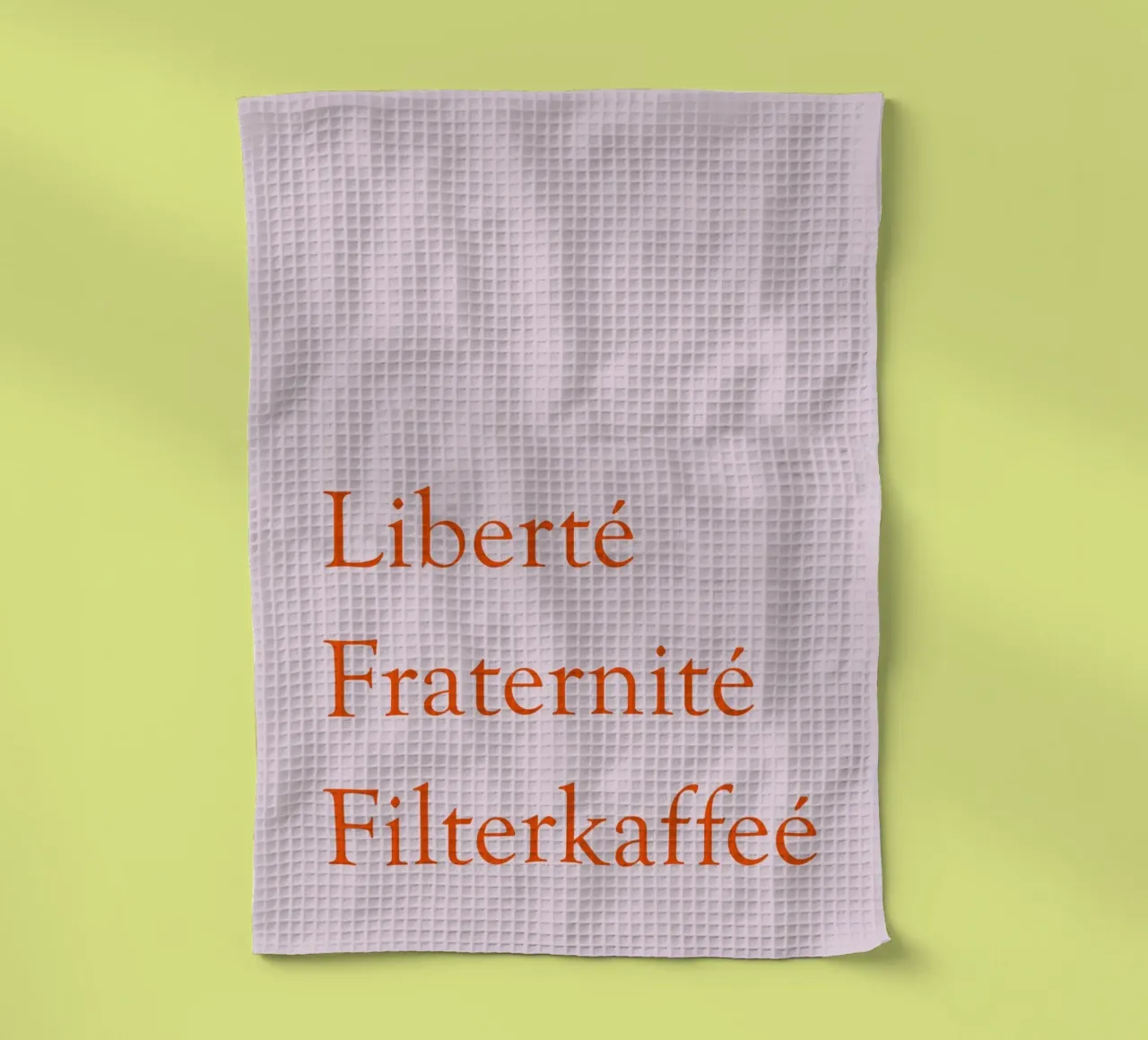 Liberté Fraternité Filterkaffeé canovaccio da cucina da Typo Designs