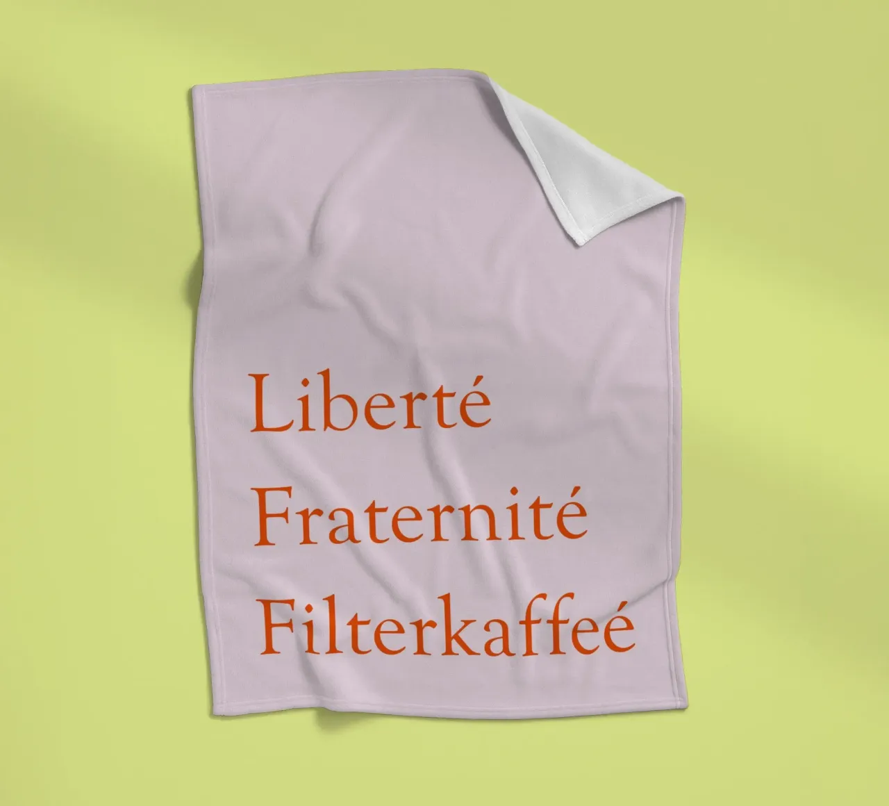 Liberté Fraternité Filterkaffeé coperta in pile da Typo Designs