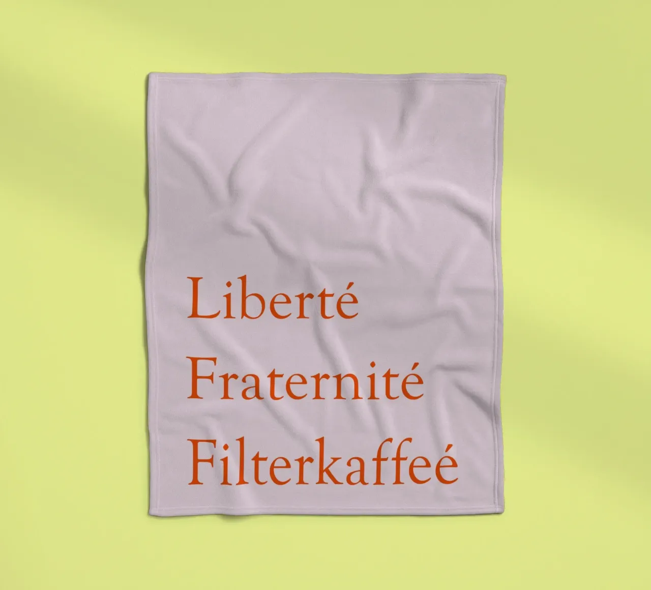 Liberté Fraternité Filterkaffeé coperta in pile da Typo Designs