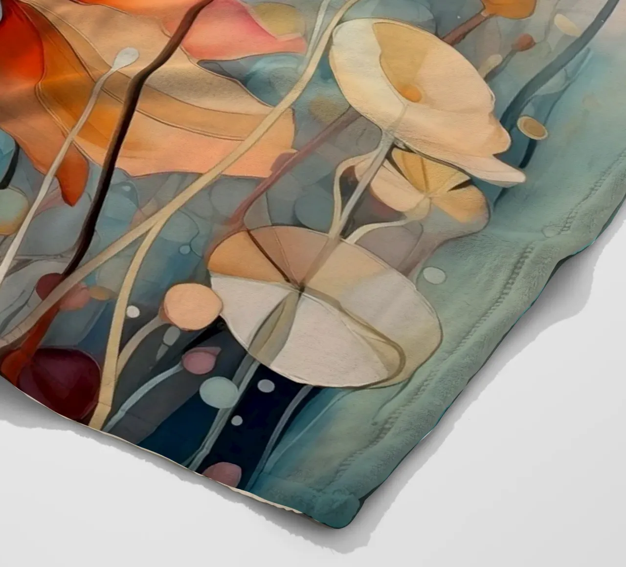 Blumen abstrakt Fleecedecke von Imagine