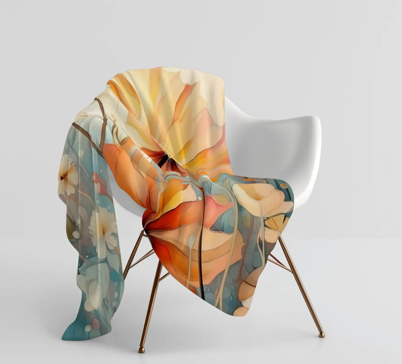 Blumen abstrakt Fleecedecke von Imagine