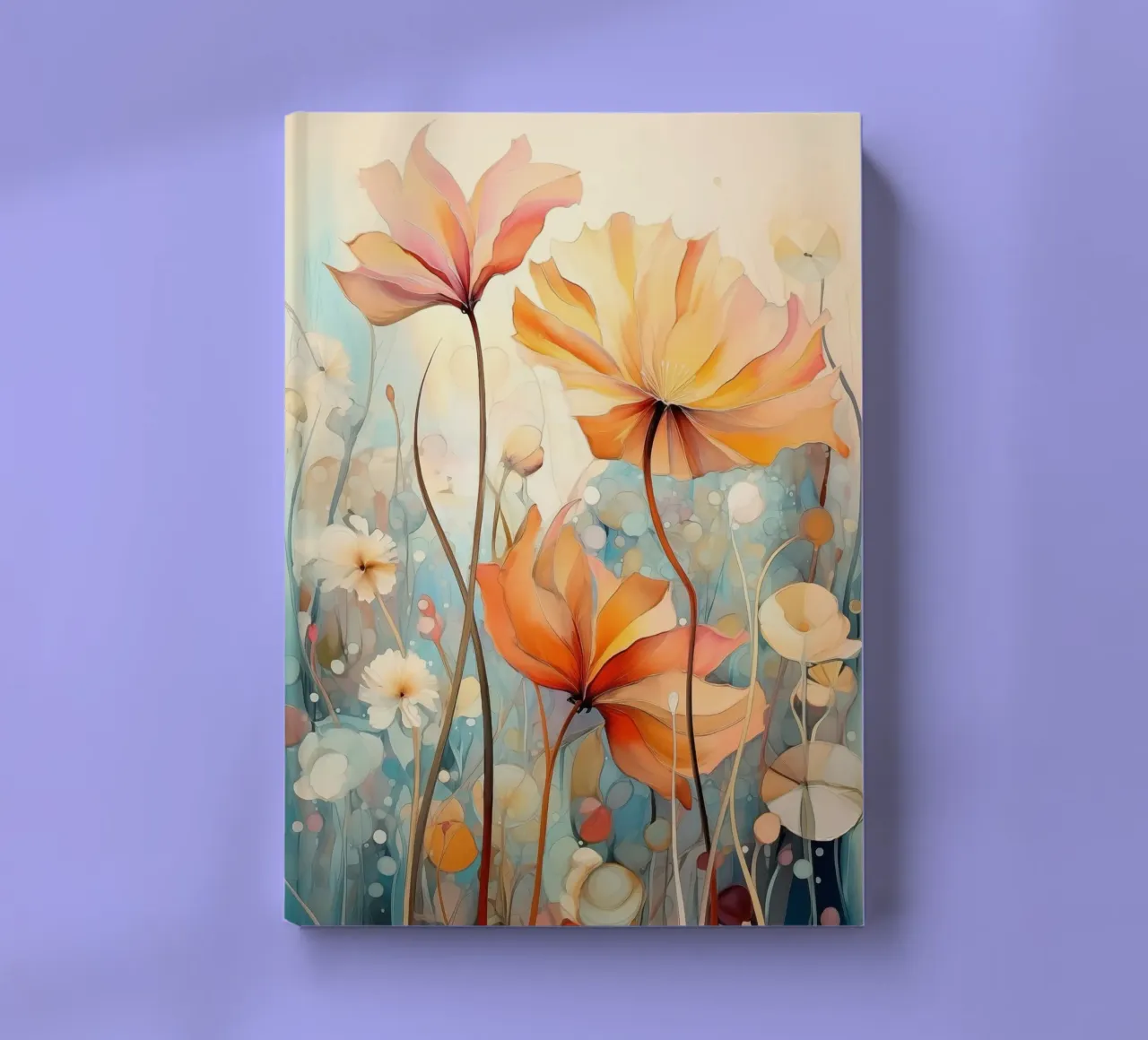 Bloemen abstract notitieboek van Imagine
