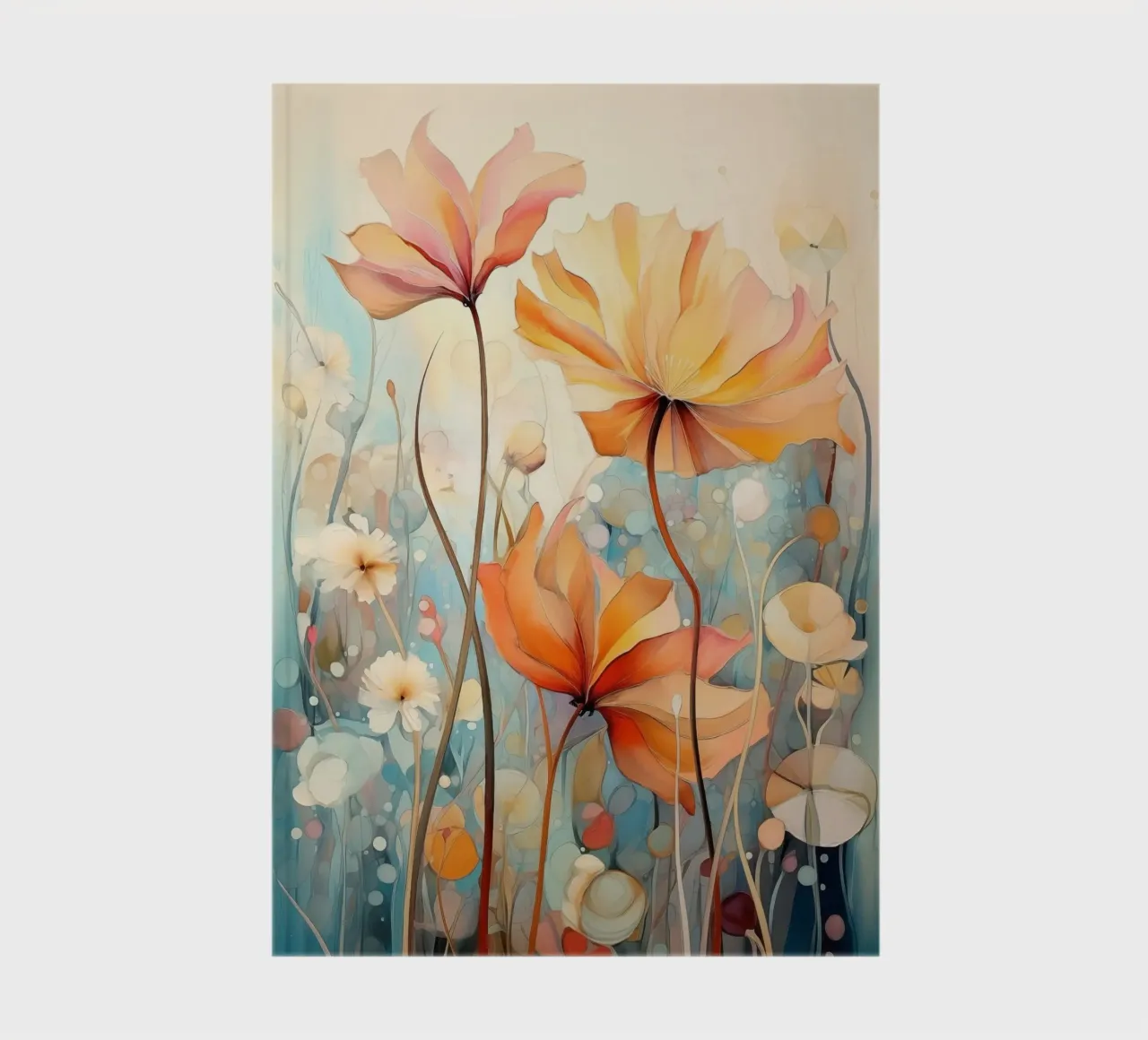 Bloemen abstract notitieboek van Imagine