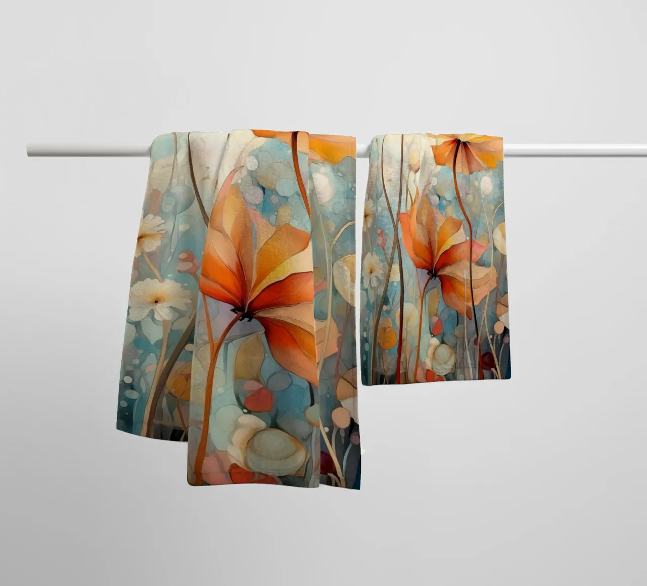 Fiori astratti asciugamano da bagno da Imagine