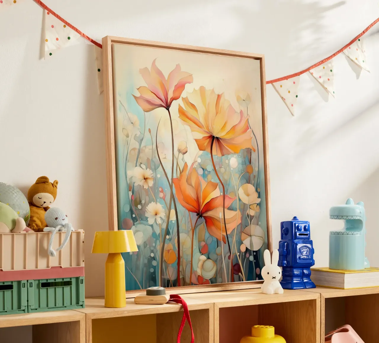 Flowers abstract canvas by Imagine