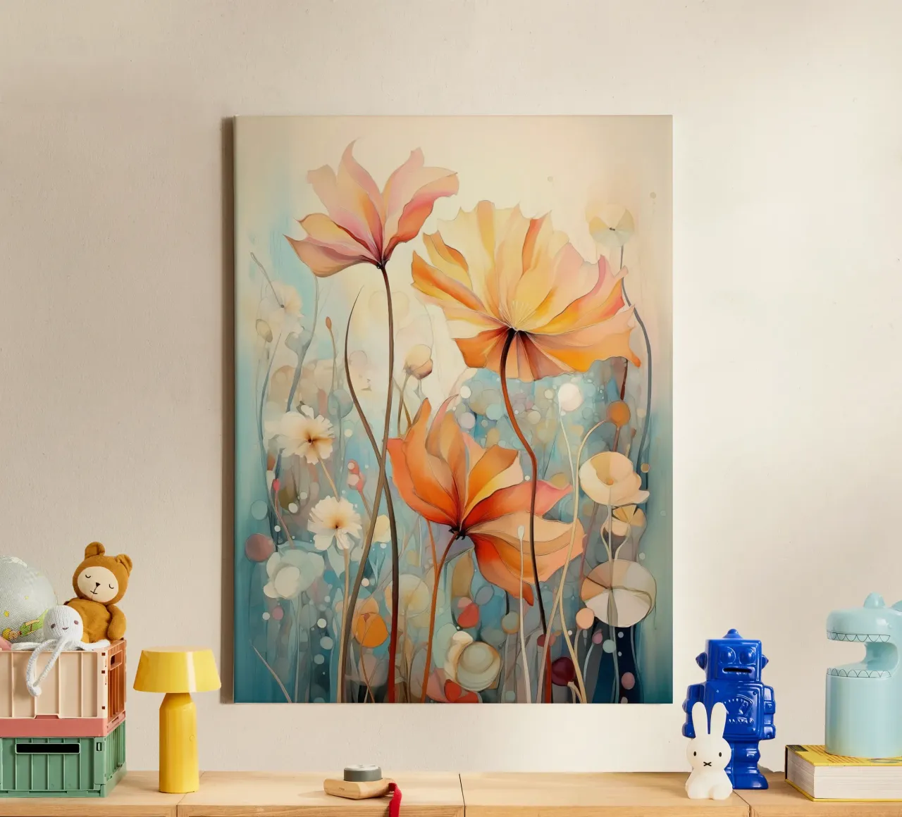 Flowers abstract canvas by Imagine