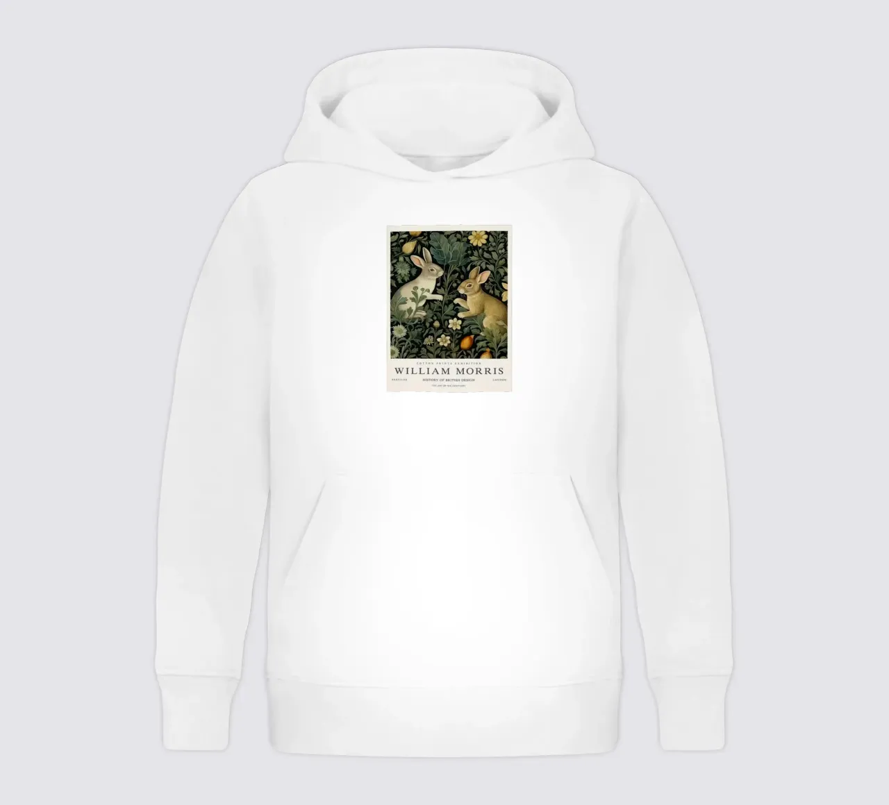 dos conejos en los arbustos william morris sudadera con capucha para niño de komo store
