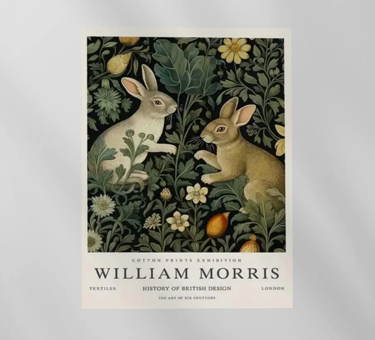 due conigli nei cespugli william morris pellicola backlit da komo store
