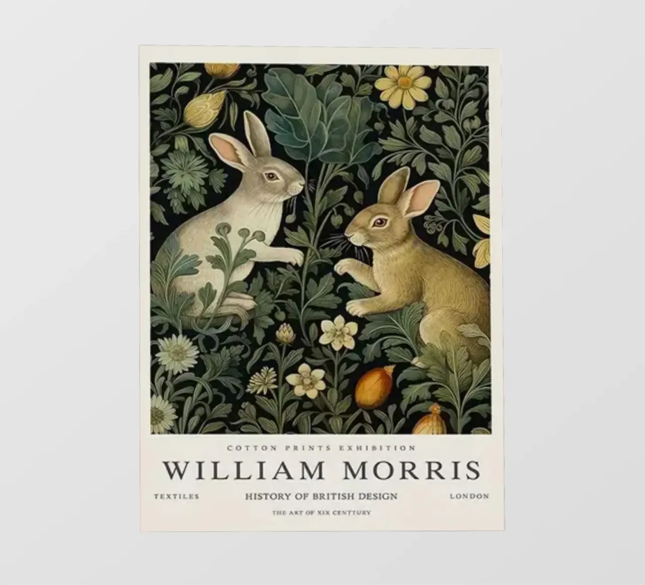 due conigli nei cespugli william morris pellicola backlit da komo store