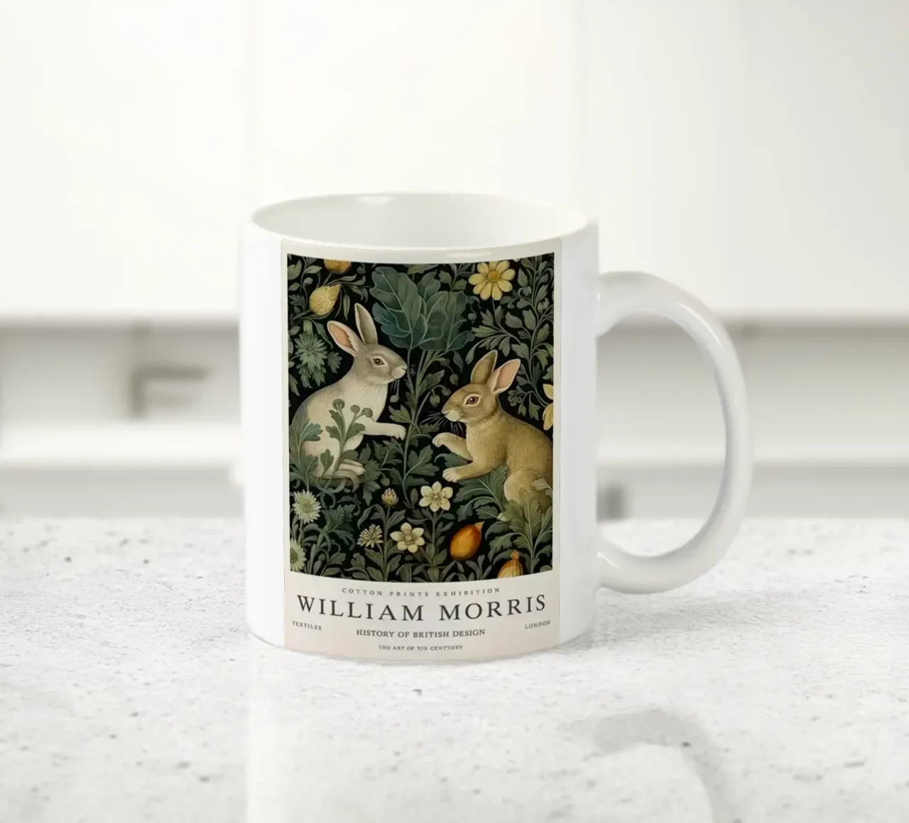 due conigli nei cespugli william morris tazza in ceramica da komo store
